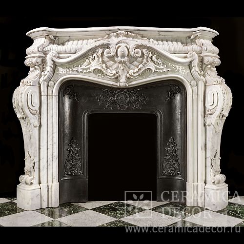 Монументальный мраморный портал для камина. Артикул: 1935-MP. Фото 500x500